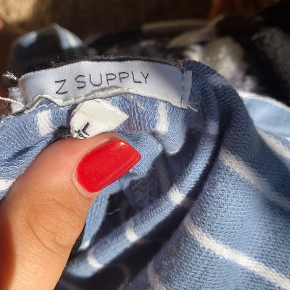 Blue and white overalls (shorts), cotton - Picture 3 of 3